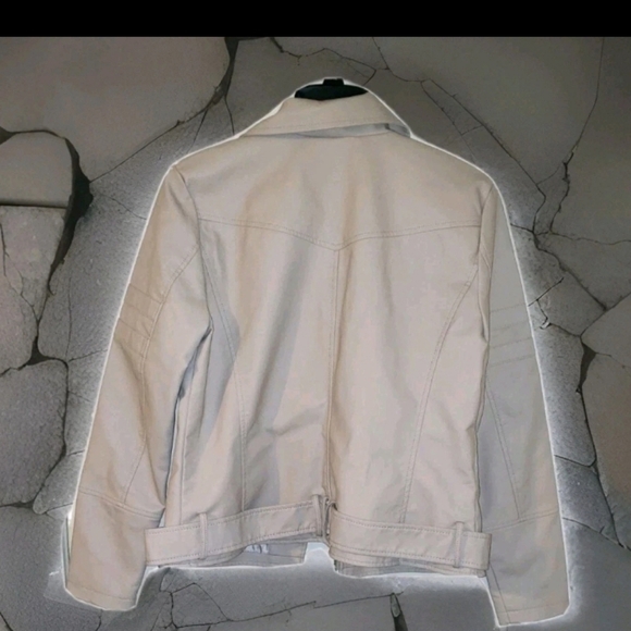 Baccini Womens Polyurethane Leather Jacket Moto Biker Full-Zip Size:M Color mush - Picture 2 of 11